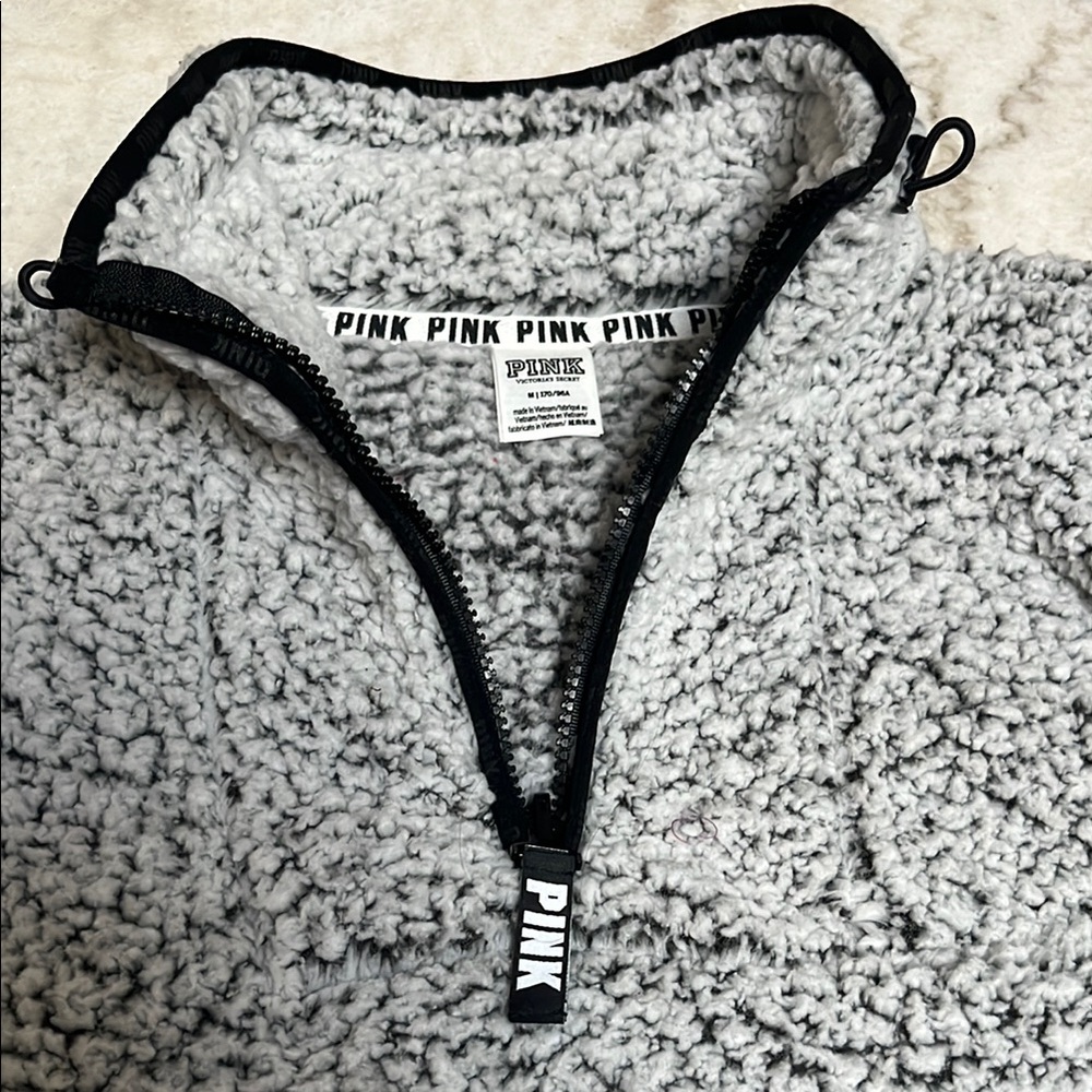 PINK Victoria's Secret Cozy Gray Fleece Sleepwear
